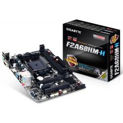 TARJETA MADRE GIGABYTE GA-F2A68HM-H REV1.0, MICRO ATX, 32GB DDR3, PCIEX16, PCIEX1, PCI, FM2+