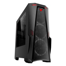 GABINETE GAMING JAGUAR WARRIOR GALAXY 10 CON VENTANA ATX 1XUSB3.0 2XUSB2.0 NEGRO SIN VENTILADORES