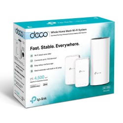 DECO M3(3-PACK) TP-LINK AC1200 WHOLE-HOME MESH WI-FI SYSTEM, 867MBPS AT 5GHZ+300MBPS AT 2.4GHZ, 2 GIGABIT PORTS,