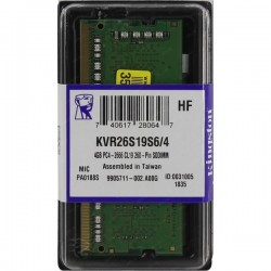 MEMORIA SODIMM DDR4 KINGSTON 4GB 2666MHZ (KVR26S19S6)