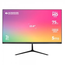 MONITOR ACTECK CAPTIVE VIVID 23.8 PULGADAS FULL HD 1080P HDMI 75HZ NEGRO (AC-933841)