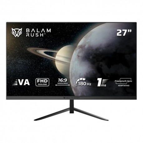 MONITOR GAMER BALAM RUSH MTG27Y LED 27 PULGADAS1920X1080 FULL HD G-SYNC/FREESYNC 180HZ HDMI/DISPLAYPORT NEGRO (BR-943000)