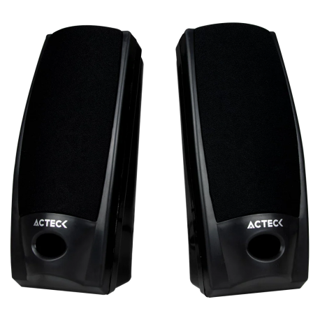 BOCINAS MULTIMEDIA ACTECK 2.0 3.5 MM 6W SONIDO ESTEREO NEGRO AX-2500 (AUBO-014)