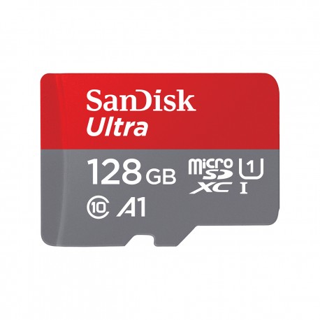 MEMORIA FLASH SANDISK ULTRA 128GB MICROSDXC UHS-I CLASE 10 CON ADAPTADOR (SDSQUNR-128G-GN3MA)