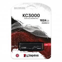 UNIDAD DE ESTADO SOLIDO KINGSTON KC3000 NVME 1TB PCI EXPRESS 4.0 M.2 (SKC3000S/1024G)
