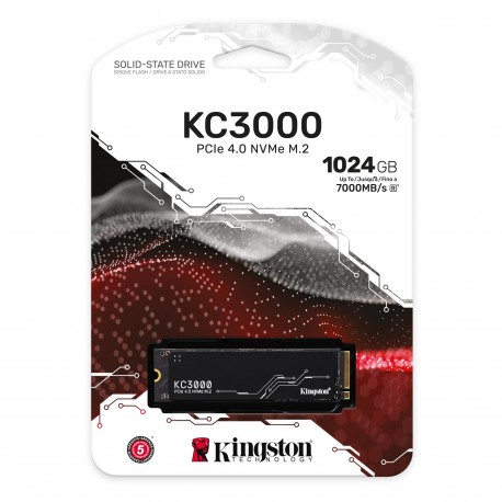 UNIDAD DE ESTADO SOLIDO KINGSTON KC3000 NVME 1TB PCI EXPRESS 4.0 M.2 (SKC3000S/1024G)
