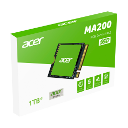 UNIDAD DE ESTADO SOLIDO ACER MA200 NVME SSD M.2 1TB 4700 MB/S ESCRITURA 5200 MB/S LECTURA PCI EXPRESS 4.0 22X30MM (BL.9BWWA.154