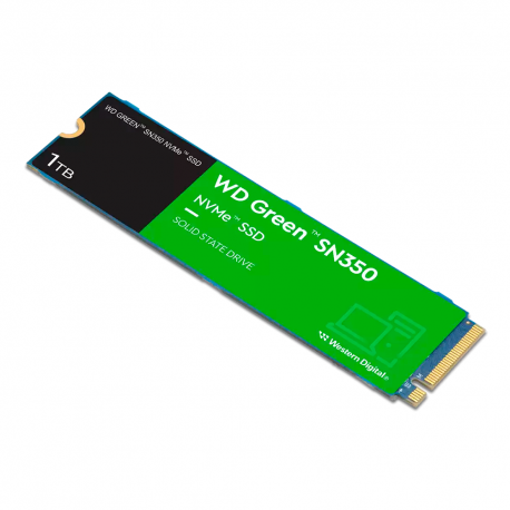 UNIDAD DE ESTADO SOLIDO SSD WD GREEN SN350 NVME M.2 1TB 1850 MB/S ESCRITURA 2400 MB/S LECTURA PCI EXPRESS 3.0 (WDS100T2G0C)