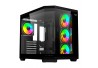 GABINETE BALAM RUSH TANK MASTER 9600 TB VENTANA RGB MIDI-TOWER SIN FUENTE 3 VENTILADORES RGB INSTALADOS NEGRO (BR-938679)