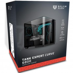 GABINETE GAMER BALAM RUSH TANK EXPERT CURVE 6800 MIDI-TOWER ATX/MICRO-ATX/ ITX USB 2.0/3.0 SIN FUENTE 3 VENTILADORES INSTALADOS