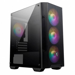 GABINETE MSI MAG FORGE M100A MIDI-TOWER MICRO-ATX/MINI-ITX USB 2.0/3.0 SIN FUENTE 4 VENTILADORES INSTALADOS NEGRO (MAG FORCE M1