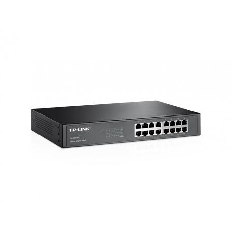 SWITCH TP-LINK TL-SG1016D 16 PUERTOS 10/100/1000 NO ADMINISTRABLE, RACK 13"